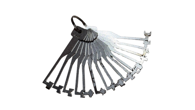 15-delige lockpick set voor (oude) bontebaard sloten – 3 levers