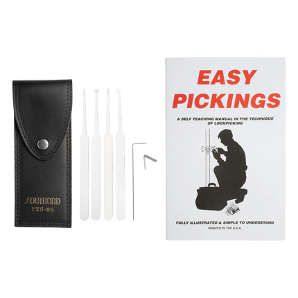 Kit de crochetage 5 pièces pour débutants avec livre « Easy Picking » gratuit !