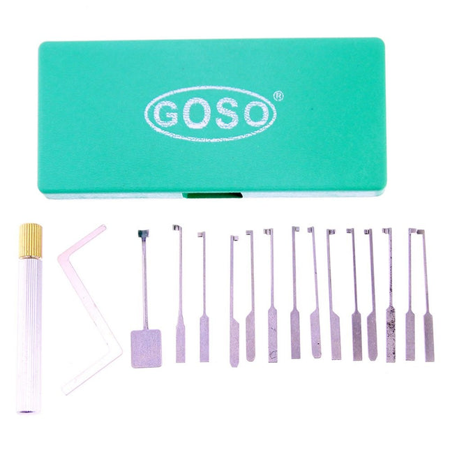 Goso 17-delige dimple lockpick set – Inclusief transparant oefenslot (pro)