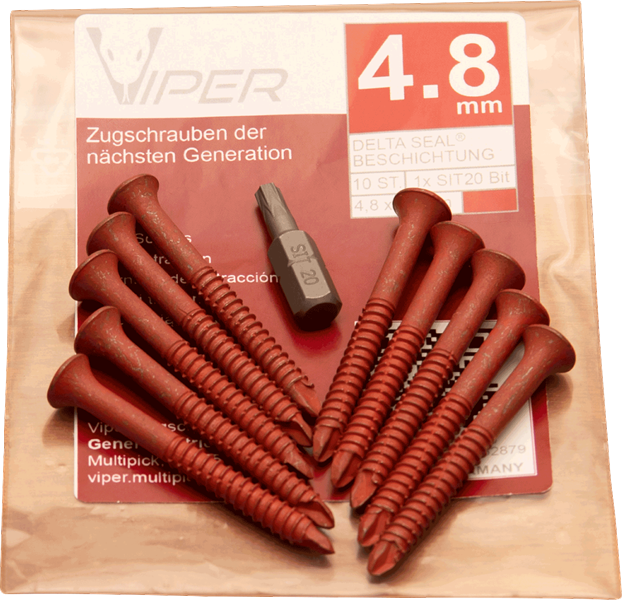 Vis extractrices 4,8 mm - Pro - 10 pièces